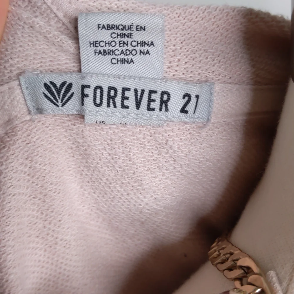 Forever 21 Zip Up Sweater Dusty Rose Size Medium